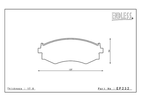 ENDLESS EP232 SSY Brake Pad Set for Nissan Silvia and 240SX