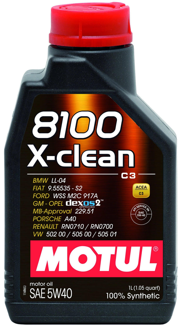 Motul 8100 X-Clean 5W40 Synthetic Engine Oil, 5L