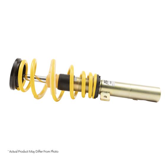 ST X Coilover Kit for Subaru Impreza, featuring yellow springs and black struts, displayed on a white background